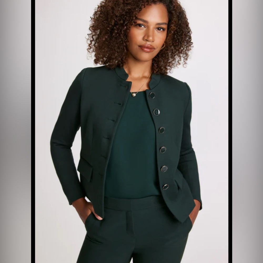 Kasper Women's Black Blazer with Red Buttons